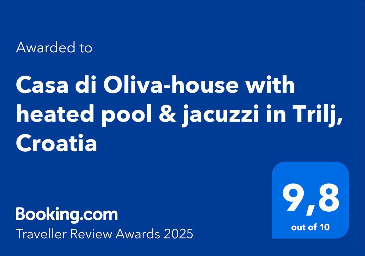 Casa Di Oliva-House With Heated Pool & Jacuzzi In Trilj, Croatia Villa Dış mekan fotoğraf